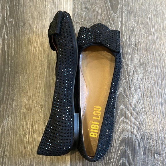 New Bibi Lou black sparkle flats, size 37 M, new, Anthropologie - Picture 2 of 2